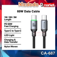 Mcdodo CA-687 Data Cable 60W Cable Fast Charging Cable Type-C Cable Mcdodo CA-6870 1M 2M 3M Mcdodo C