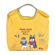 Kusuguru Japan 手提包 環保袋日本刺繡尼龍購物袋Animal Mode-黃
