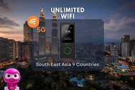 4G/5G Pocket WiFi สำหรับใช้ใน 9 ประเทศเอเชียตะวันออกเฉียงใต้ (รับที่สนามบินมาเลเซีย)