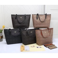 Coach women fashion handbag Classic shoulder bag women with wallet 2in1 set