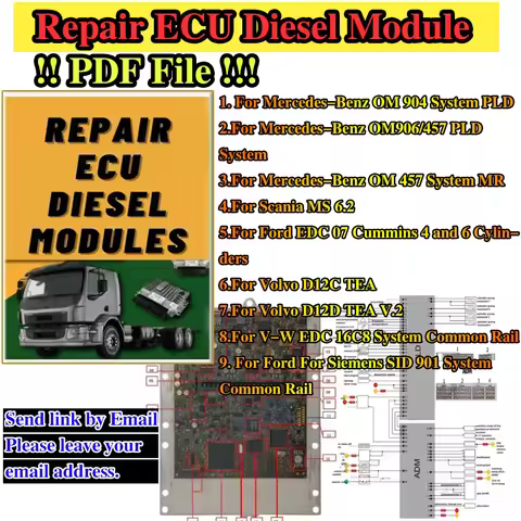 Repair ECU Diesel Module ECU Repair Basic Course Study For Ford For Mercedes-Benz For Volvo For Scan