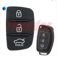 （FT）Replacement Rubber Car Remote Key Pad Fob Remote Shell For Hyundai Elantra Santa fe Tucson Accent I20 ix35 ix45 Solaris 3 Button Key Cover Case