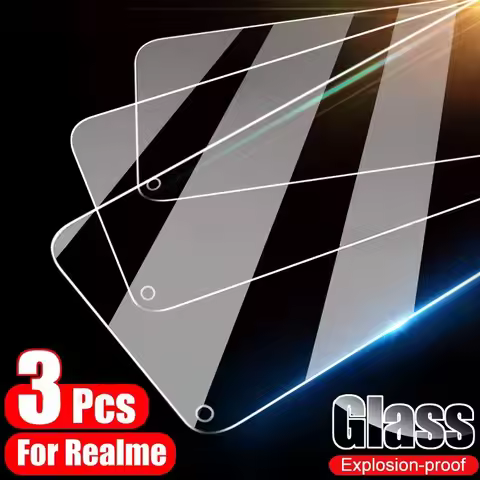 3Pcs Screen Protector For Realme 9 8 Pro 9i 8i 8S Speed Protective Glass For Realme 7 6 5 Pro 7i 6i 