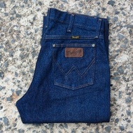 W5/33 Used Jeans Wrangler Model 47MWZ Regular Fit Actual Waist 33.5 "Full Length 42" Leg End 8.2 "Ma