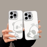 手机壳 Mobile phone shell 熊猫趴适用iPhone苹果11手机壳14pro/14Plus/xsmax彩银7Plus全包 一生一饰饰品店03.13