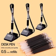 0.5mm Table Top Gel Pen Black Counter Pen with String Wire Stand Office Bank Stationery Desk Gel Pen