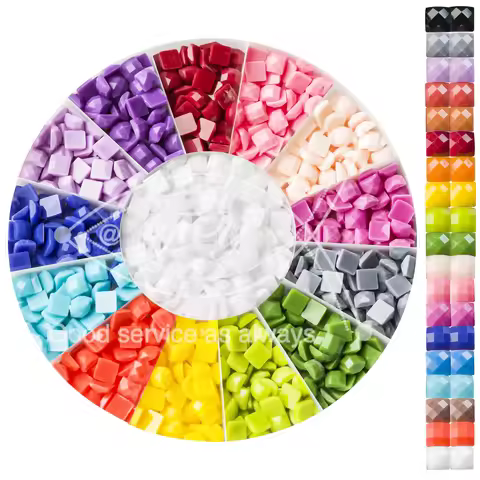 20 Colors Diamond Beads for 5D Diamond Painting Accessories, Resin Diamond Painting Drills Square 2.