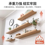 New Solid Wood Wall Shelf Punch-Free Wall Hanging Wall Shelf TV Wall Decorative Shelf Flat Partition