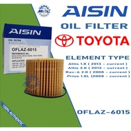 AISIN Oil Filter OFLAZ-6015 same as VIC O-119 O119 for TOYOTA ELEMENT TYPE Altis 1.8 2.0 , Rav-4