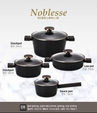 Neoflam Noblesse 4件套裝/ Fika/玫瑰金/仿皮/韓國廚具/18cm單柄鍋  /20cm 雙耳鍋/ 24cm湯鍋 /