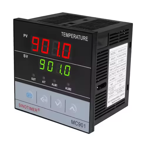 SINOTIMER MC901 Digital Waterproof PID Temperature Controller K Type PT100 Sensor Input Relay SSR Ou