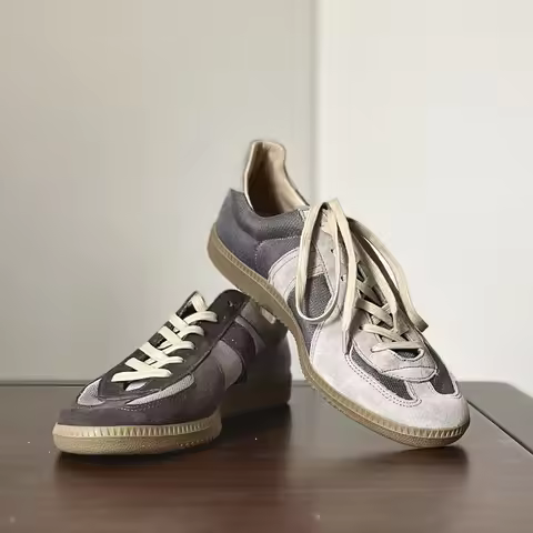 German Military Trainer Shoes Breathable Sneakers GAT Classic Leather White Shoes for Men Vintage Ma