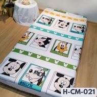 G9 Cadar Single Zip L Shape 1200Tc Cotton Cartoon Corak Bedsheet Zipped Bedsheet Sarung Sejuk Berzip