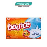 BOUNCE Dryer Sheet Free & Gentle (Free of Dyes & Perfumes + Reduce Wrinkles & Static on Clothes) 120