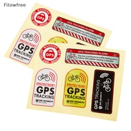 Fitow GPS TRACKING Alarm Sticker Reflective WARNING Motorcycle Bike Anti-Theft Sticker FE