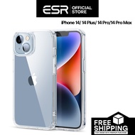 ESR Ice Shield 9H Tempered Glass Back Case Cover + Soft Silicone Bumper for iPhone 13 14 Plus Pro Max