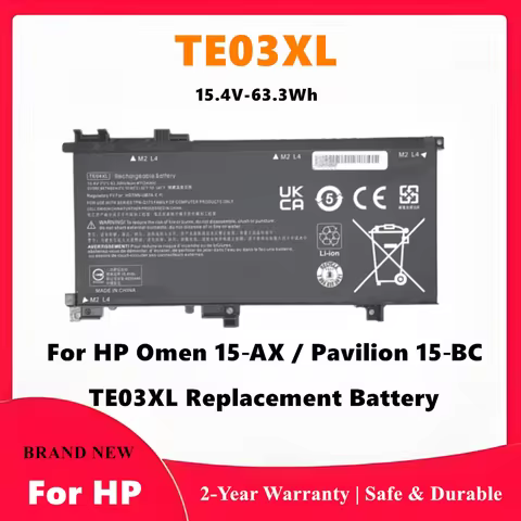 TE03XL Laptop Battery Replacement for HP Omen 15-AX Pavilion 15-BC Series, High Capacity Notebook Ba