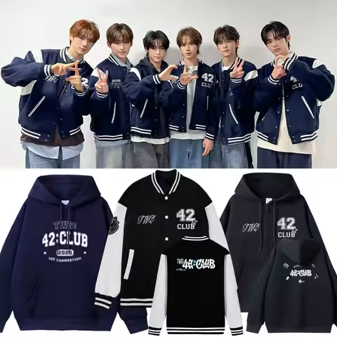 2025 KPOP TWS 42:CLUB Tour Baseball Jacket Women Men SHINYU DOHOON YOUNGJAE HANJIN JIHOON KYUNGMIN C