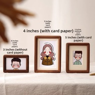 ZHENTAIYUAN | Walnut Wooden DIY Photo Frame 3x4 Inches