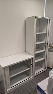 鐵捲門櫃 文件櫃 置物櫃 窄身櫃 陽台櫃 戶外櫃 五層 兩層 三層 高身/矮身 帶鎖 全新/二手 辦公用 寫字樓 多種尺寸選擇 黑色/白色/灰色【立方傢俬】專營買賣二手辦公室傢俬 香港全域服務