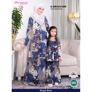 RAYA 2025 [ 430 ] Baju Kurung Sedondon Ibu Anak Tema Royal Blue By Dhia Ironless
