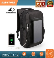 Kingsons Tas Ransel Solar Panel dengan USB Port - KS3140W-I - Black