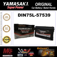 YAMASAKI DIN75L- 57539 [Car Battery Bateri Kereta] 100% ORIGINAL