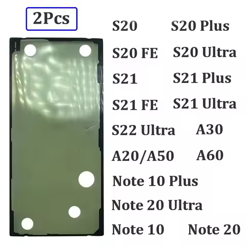 2Pcs,NEW Back cover Waterproof Adhesive Stickers Glue For Samsung Note 10 20 S20 Fe A20 A30 A50 A60