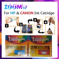 SAINTINK HP / CANON COMBO REFILL INK (BLACK / CYAN / YELLOW / MAGENTA) PG 47 CL 57 88 98 745 746 HP 680 682