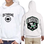 New White Hoodie Dethrone No. 86 Connor McGregor Hoodie Jumper Cotton Fleece Casual Unisex