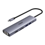 USB-C HUB (ยูเอสบีซีฮับ) RAPOO XD71 - 7-IN-1 MULTI-FUNCTION