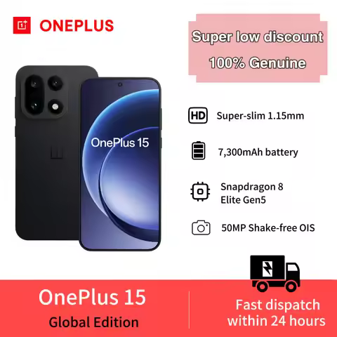 OnePlus 15 5G Global Version Smartphone, 12GB+256GB, Snapdragon 8 Elite Gen 5, 6.78“ 165Hz ,7300mAh 