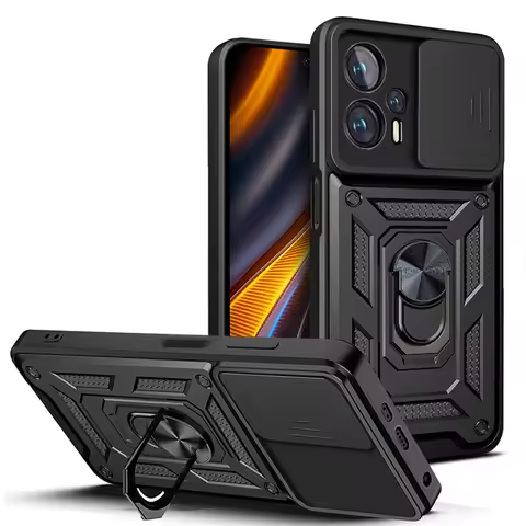 For Xiaomi Poco X4 GT 5G Case Shockproof Magnetic Ring Stand Holder Armor Cases For Poxo Poko Little