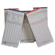 Time Clock Punch Card/ Worker Punch Card (100 sheets/pack)