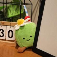 20cm/7.87 Inch Delicate Green Coconut Plush Doll - This Coconut Plush Is Filled With High-Quality, S
