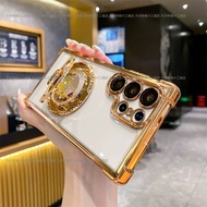 Electroplating Glitter Bracket Case Samsung A51 Note9 A71 Ice Crystal Shield A31 M12 A21S M32 M34 M3