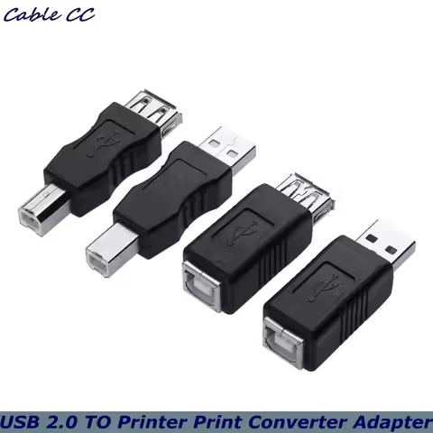 USB2.0 A Male & A Female to B Female Printer Print Converter Adapter Connector USB 2.0 Port Retail w