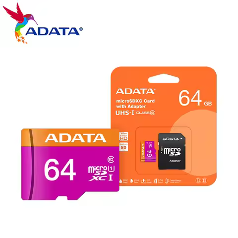 ADATA TF(MicroSD) Memory Card Widely Compatible With The TF Purple Card With Read Speed Up To 80MB/s