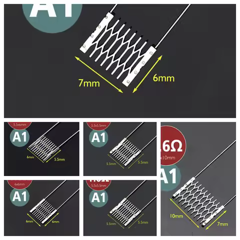 100/50/10pcs Meshsheet 0.9 0.8 0.6 1.0 1.2ohm Multi Size E-lighter Repair Accessary Parts