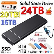 16TB External Hard Drives 8TB Mobile Solid State Drive USB 3.1 Data Storage 24TB Portable Hard Disk