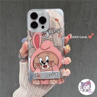 Tom and Jerry Couple Case With Stand For  ITEL P55 5G ITEL A70 A50 A60 ITEL S23 PlusA05s A04 P40Plus