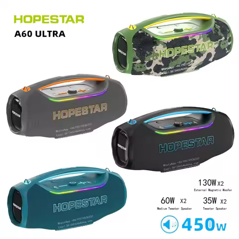Original hopestar A60ULTRA 450w Large Power Outdoor Waterproof Portable Wireless Blue Tooth Sound Bo