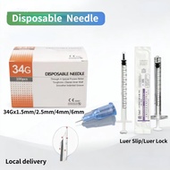Raya Ramadan10pcs/100pcs Disposable Beauty needle 34G 1.5mm 2.5mm 4mm 6mm can be used 1ml syringe Lo