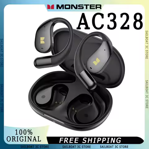 MONSTER Open Ear AC328 Wireless Earphone Bone Conduction Calling Noise Reduction Panoramic Sound Cus