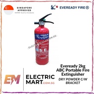 Eveready 2kg ABC Fire Extinguisher c/w Bracket (PSB Listed)