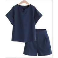READY STOCKS Plus Size Womens Tops Pants Suits Causal Set Wear Women Clothing