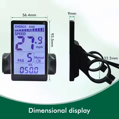 Electric Bike LCD Display Meter 5 Pin 24V 36V 48V 60V E Scooter M5 LCD Panel Screen E-bike Bicycle A