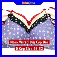 0852 Baju Dalam Wanita Bra Wanita Cup Besar Size 46-52 Bra Women Wireless Bra Cup D Full Cup Bra Lin