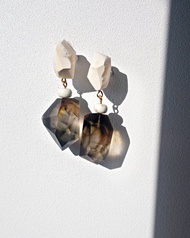 Frames volume 耳環 / 水晶 / 落葉 M 醫療鋼耳環 夾式耳環 耳夾