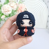 GANTUNGAN Itachi Uchiha Handmade Crochet Keychain Anime Knitted DollKeychain